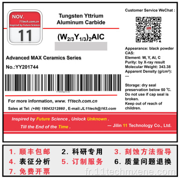 Carbure d&#39;aluminium tantalum superfin (W2 / 3y1 / 3) Powder 2AlC